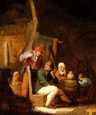 Een Boeren Familie In Een Schuur