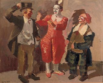 Three clowns: the Fratellini brothers in the cirque Médrano, Paris